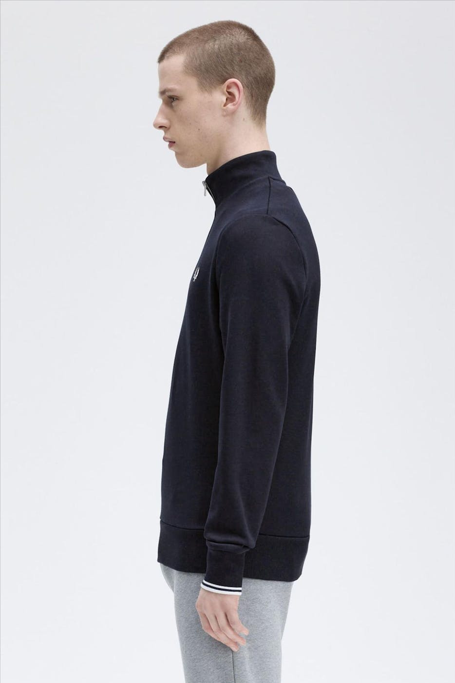 Fred Perry - Donkerblauwe Half Zip sweater