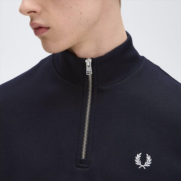 Fred Perry - Donkerblauwe Half Zip sweater