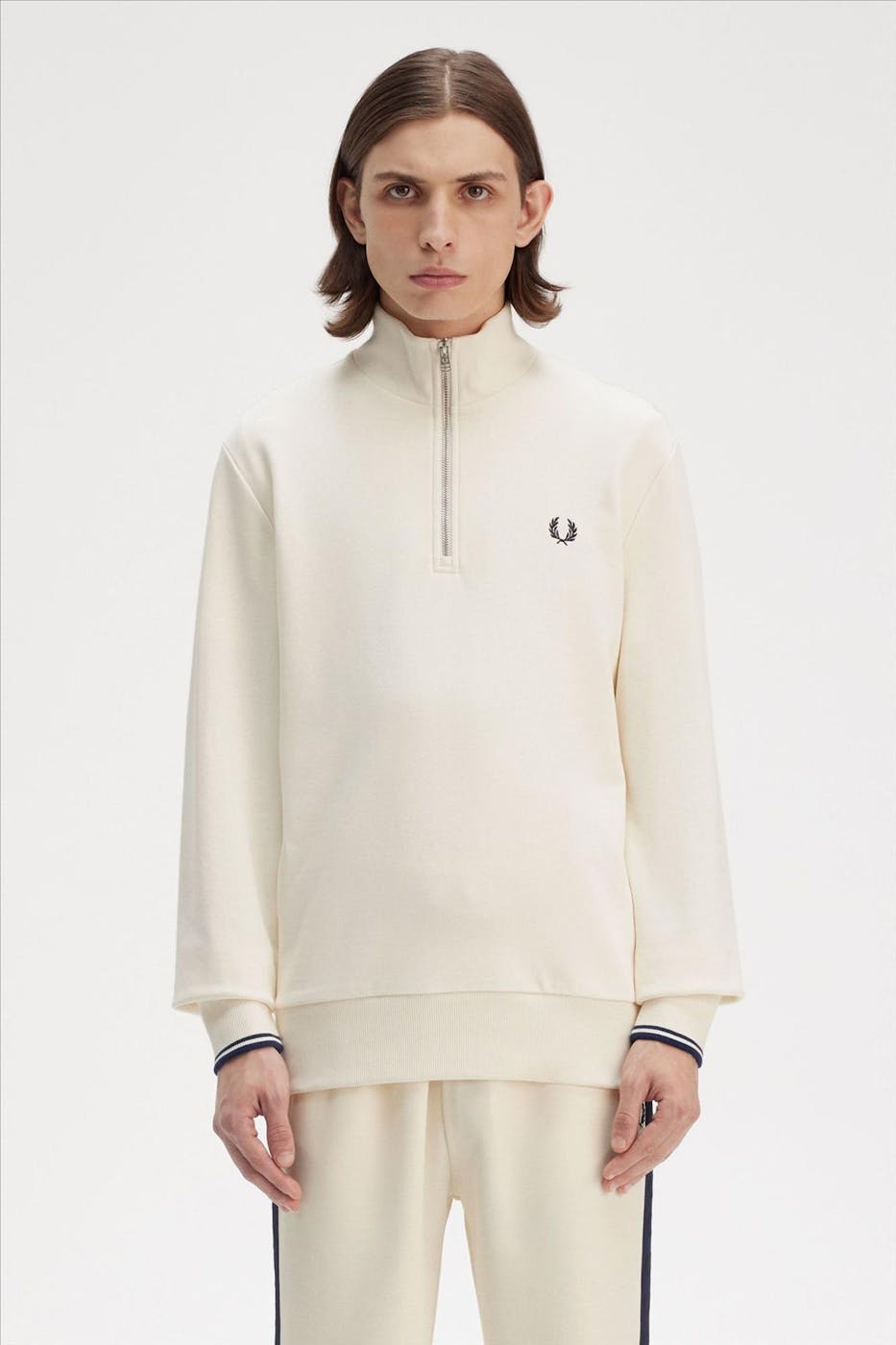 Fred Perry - Ecru Half Zip sweater