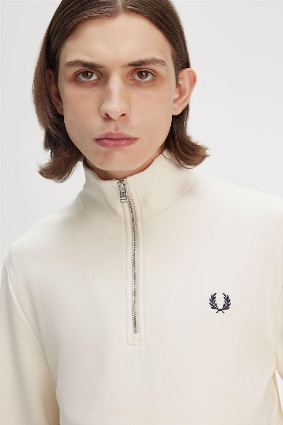 Fred Perry - Ecru Half Zip sweater
