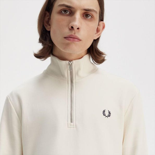 Fred Perry - Ecru Half Zip sweater