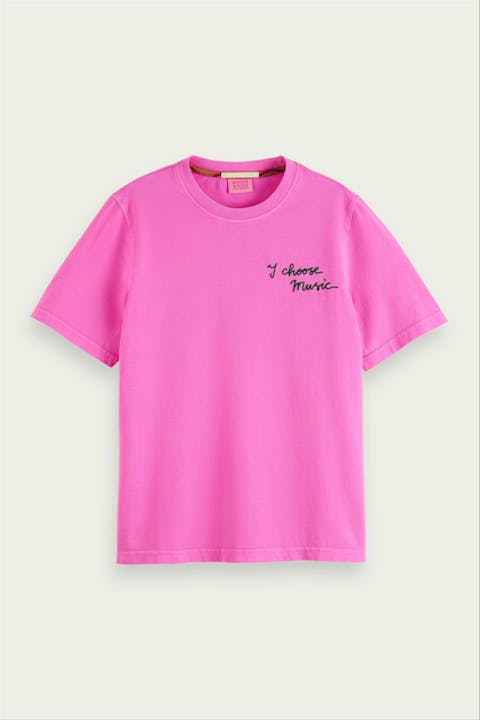 Scotch & Soda - Roze Choose Music T-shirt
