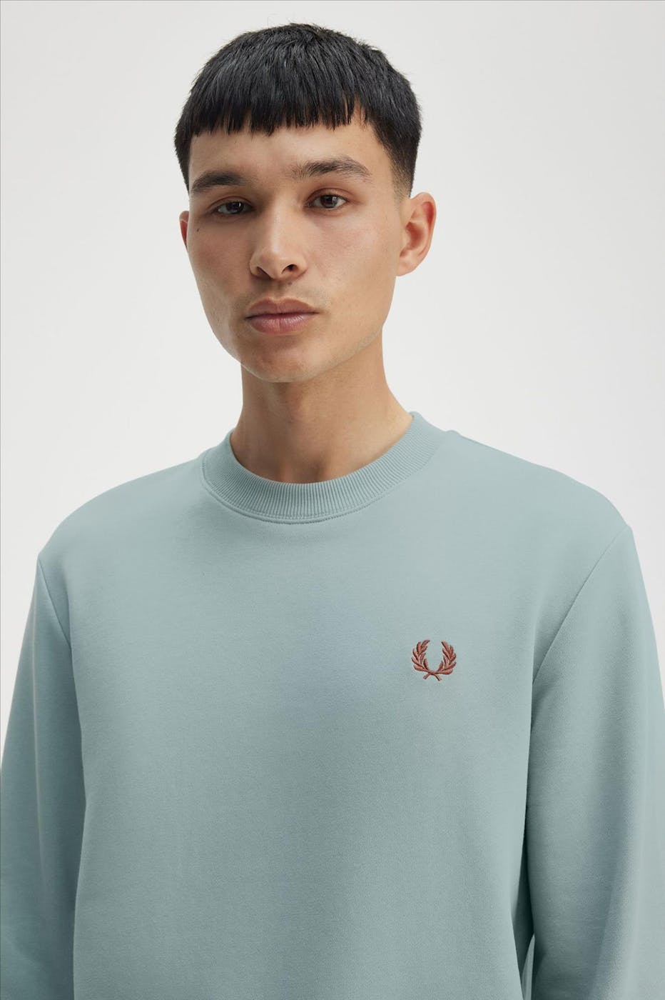 Fred Perry - Mintgroene Crew Neck sweater