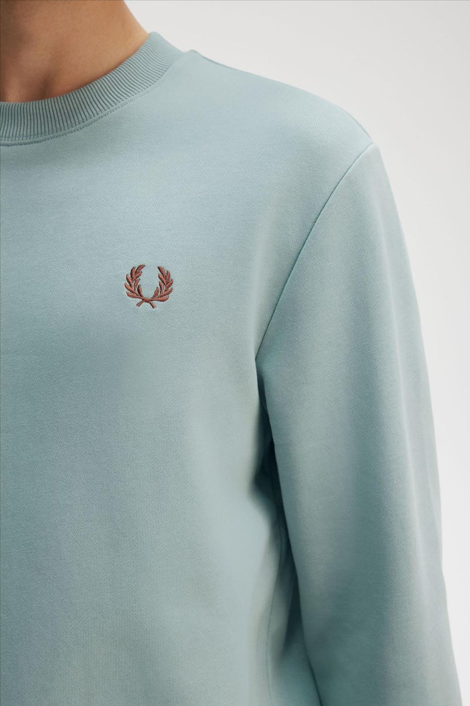 Fred Perry - Mintgroene Crew Neck sweater