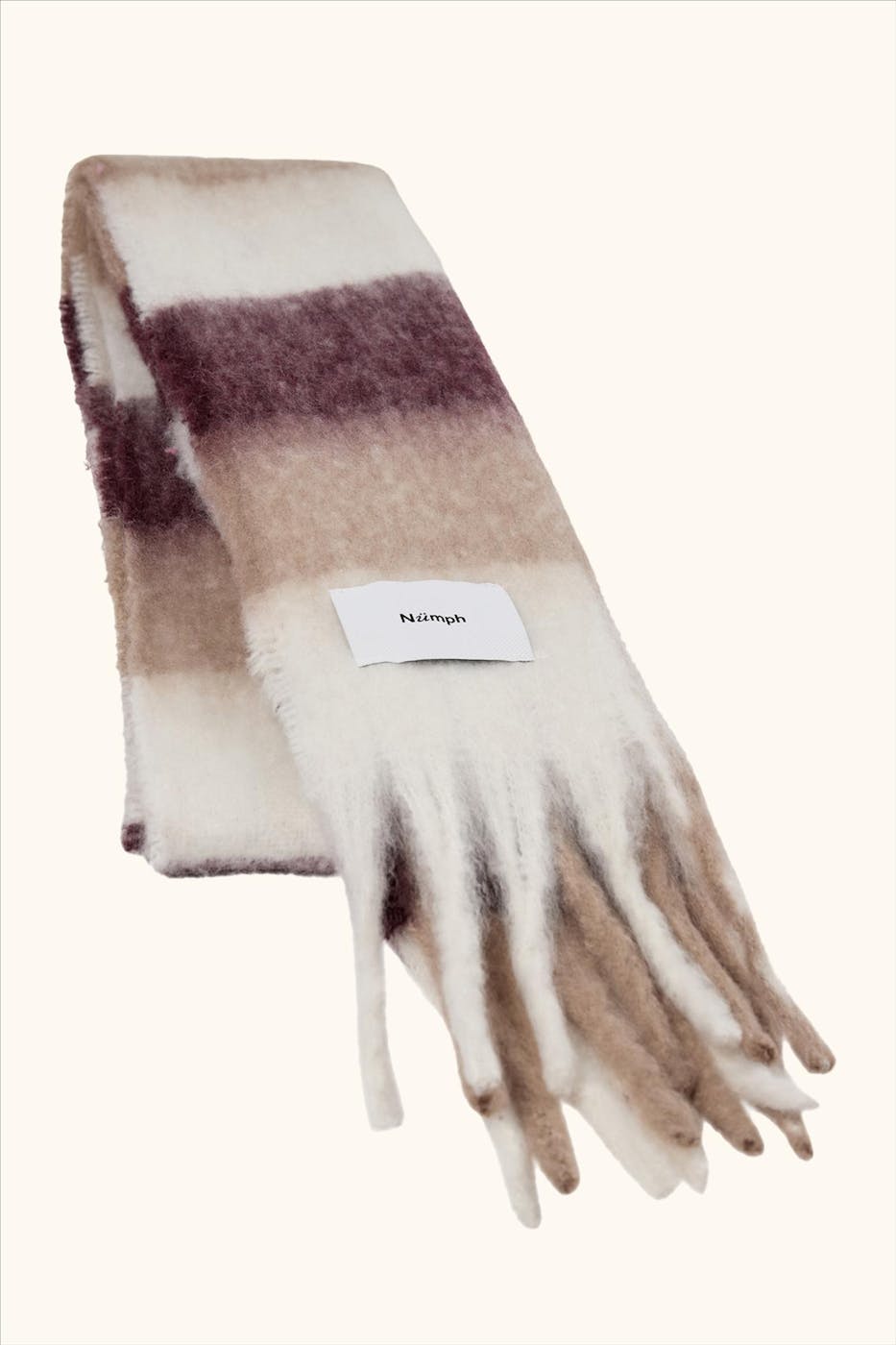 Nümph - Bordeaux-Beige Milo sjaal