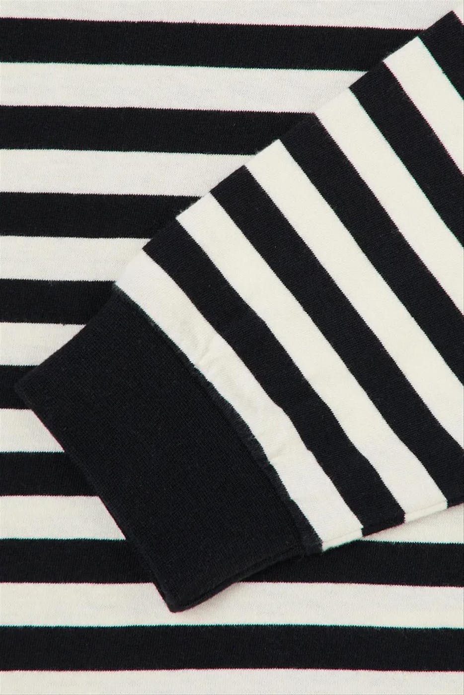 Edwin - Zwarte-Ecru Basic Stripe T-shirt