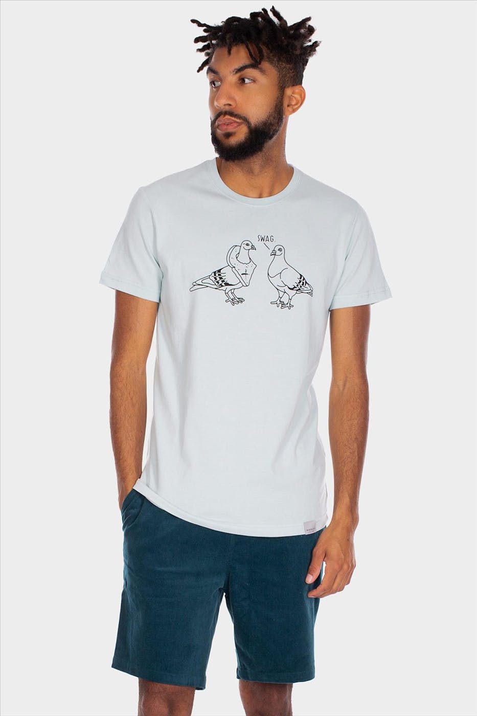 Iriedaily - Muntgroene Pigeon Swag T-shirt
