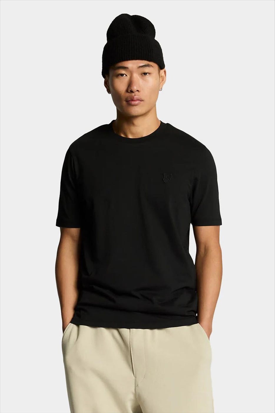 Lyle & Scott - Zwarte Tonal Eagle T-shirt