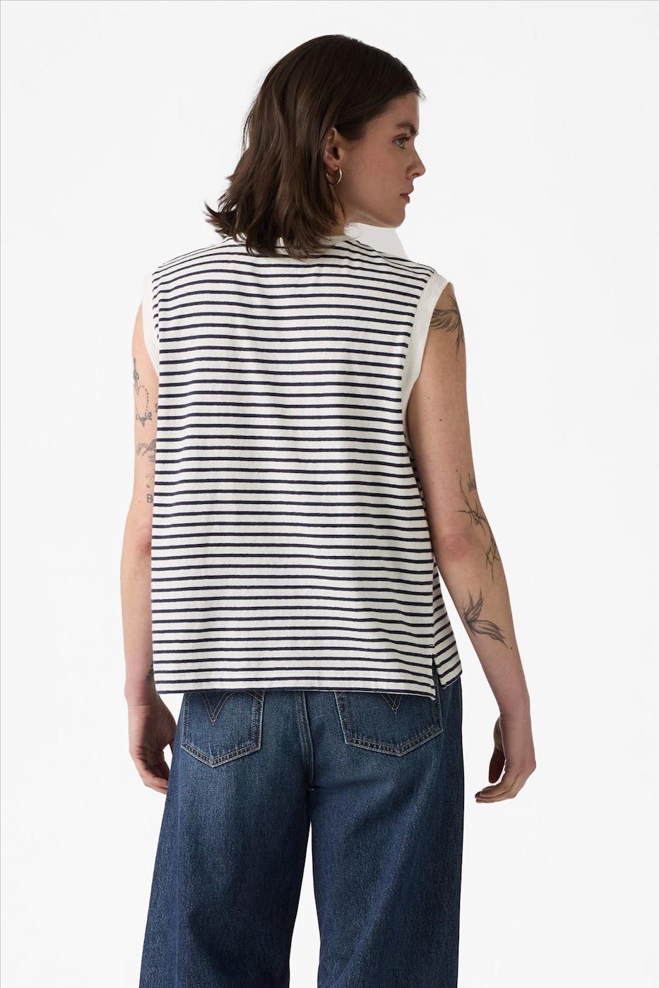 Levi's - Wit-Donkerblauwe Boxy tanktop