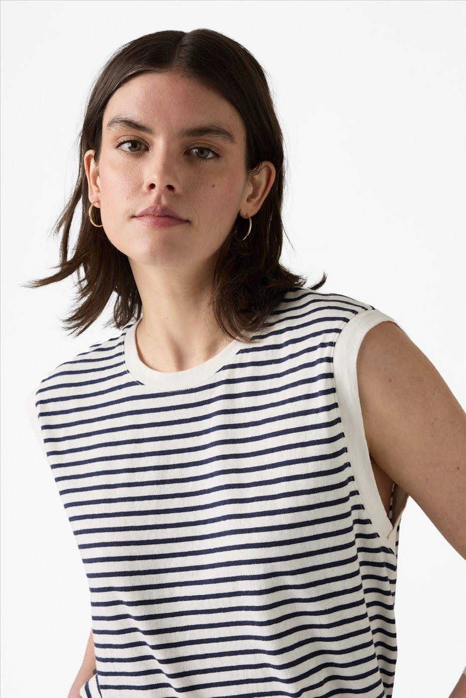 Levi's - Wit-Donkerblauwe Boxy tanktop
