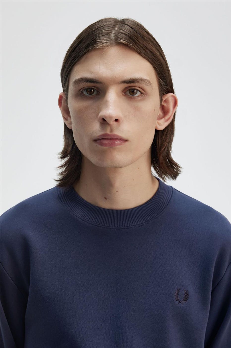 Fred Perry - Donkerblauwe Crew Neck sweater