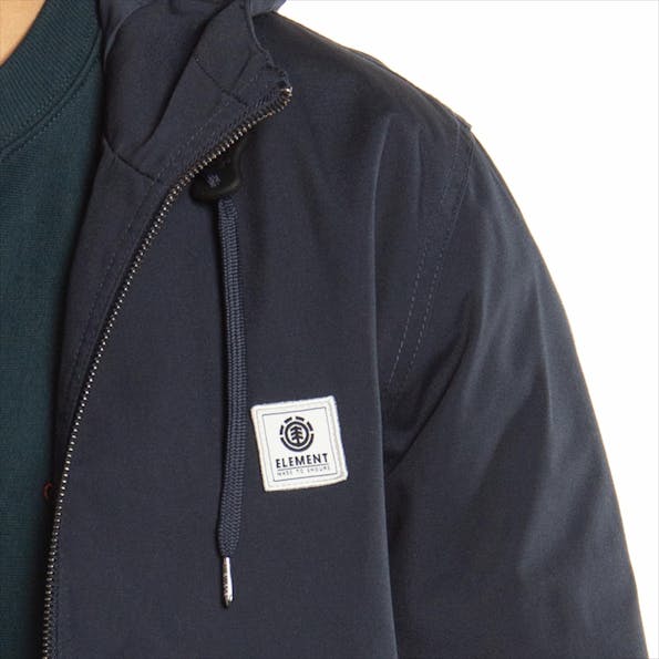 Element - Blauwe Dulcey Light bomber jacket met kap