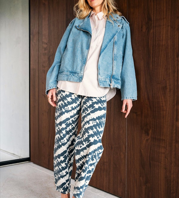 BY BAR - Ecru-Donkergrijze Lew Shade jeans