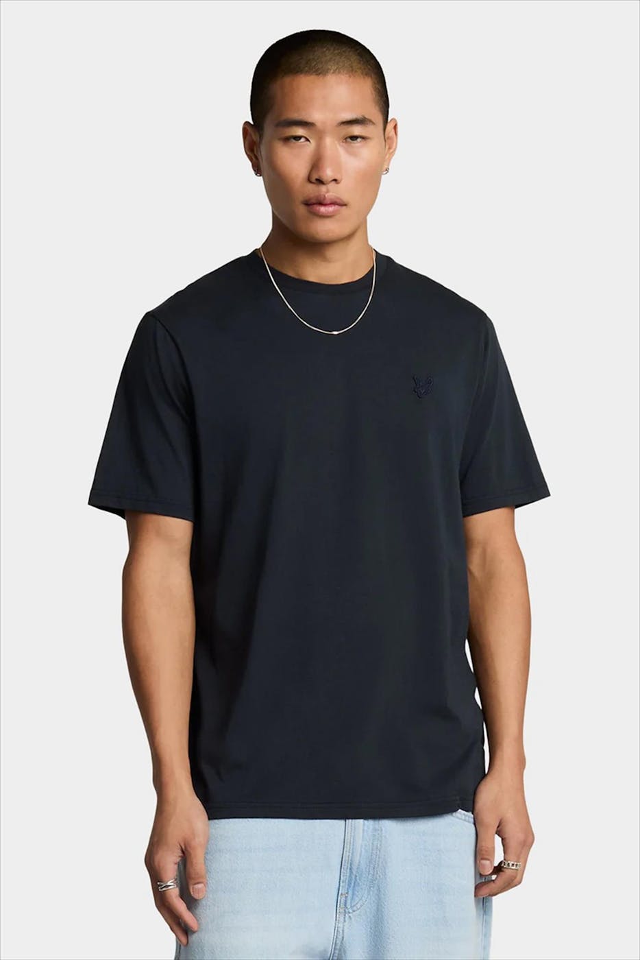Lyle & Scott - Donkerblauwe Superfine T-shirt