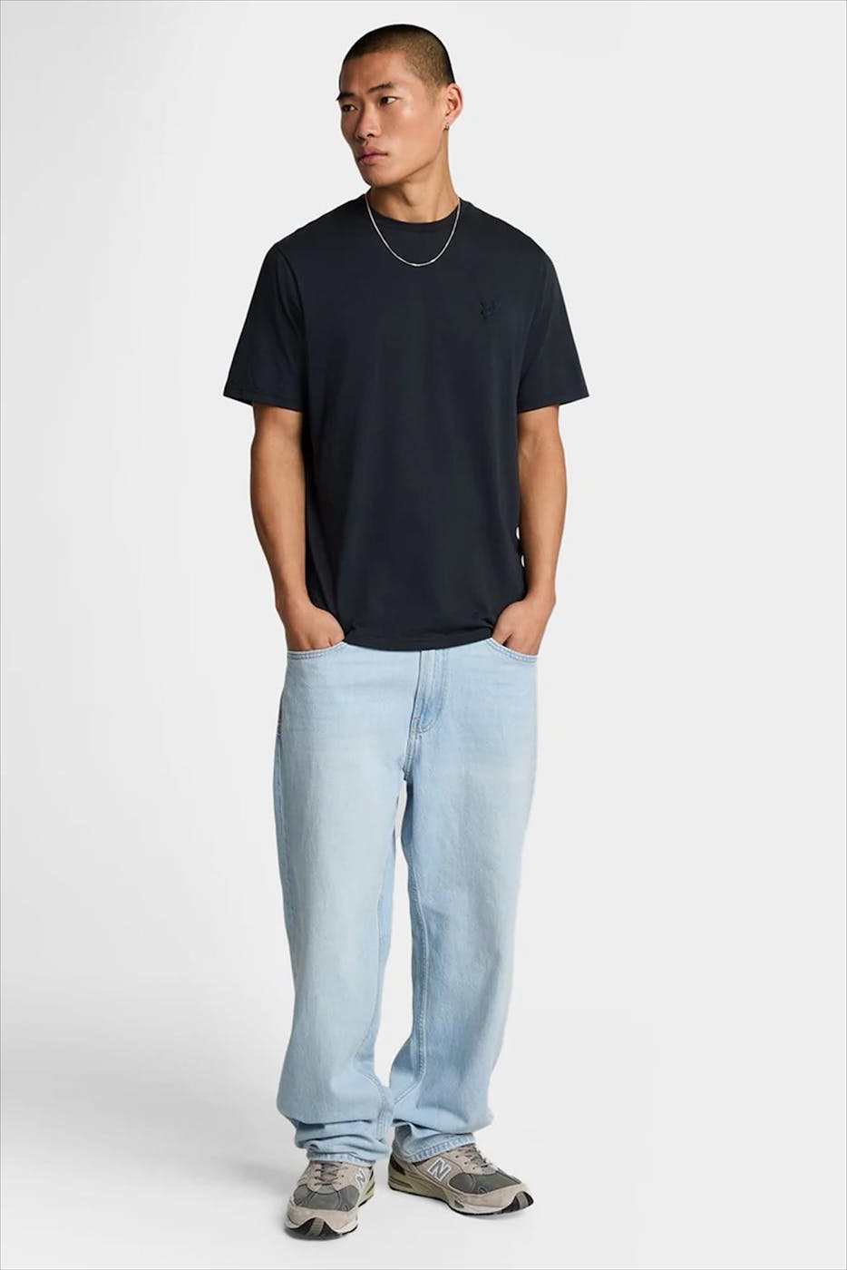 Lyle & Scott - Donkerblauwe Superfine T-shirt