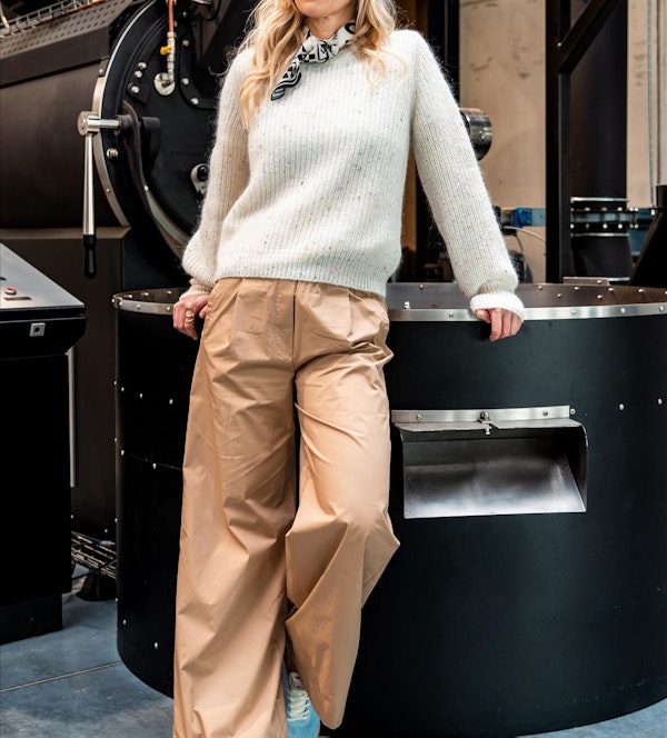 BY BAR - Camel Benji Poplin broek