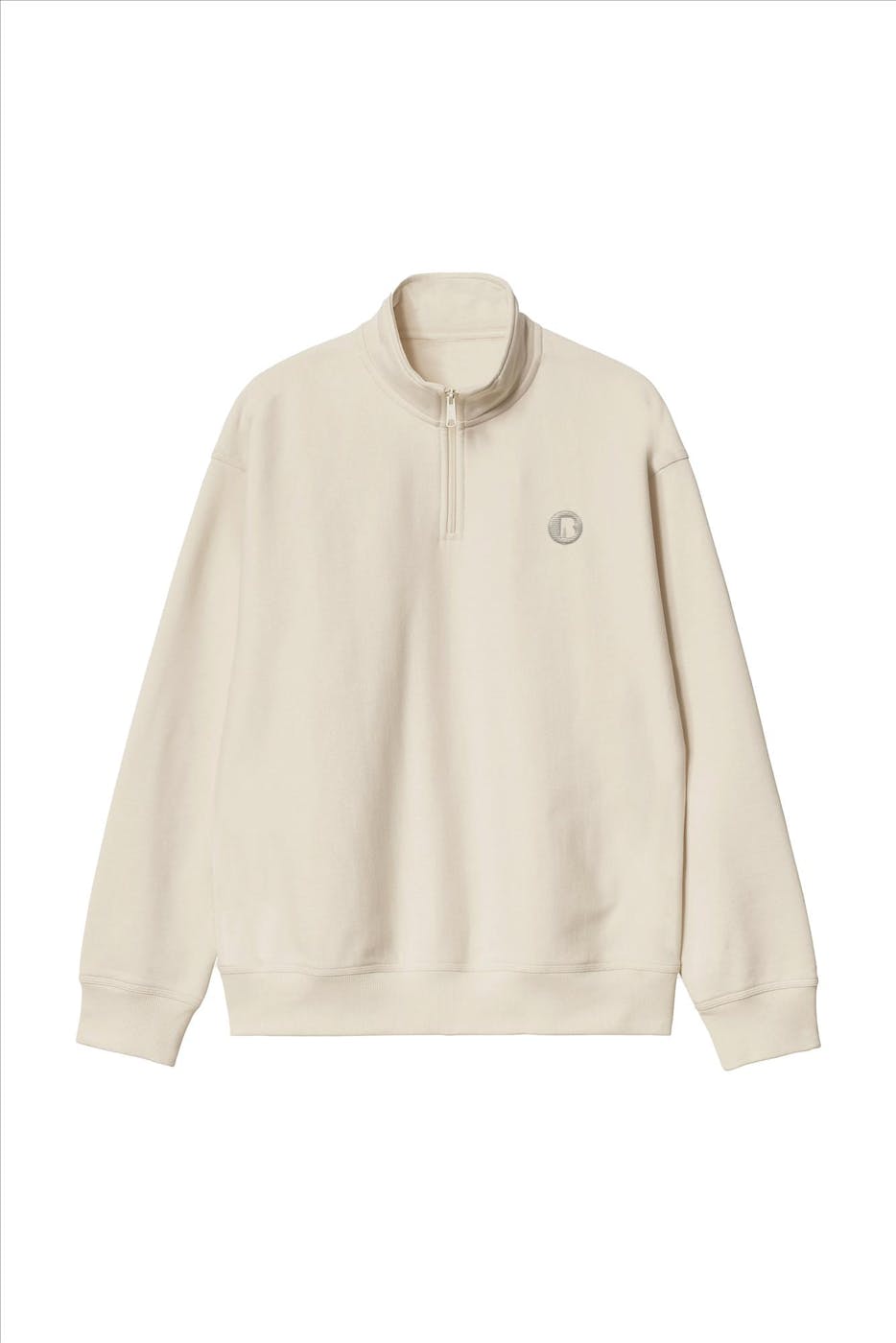 Brooklyn - Beige B-Icon Half Zip sweater