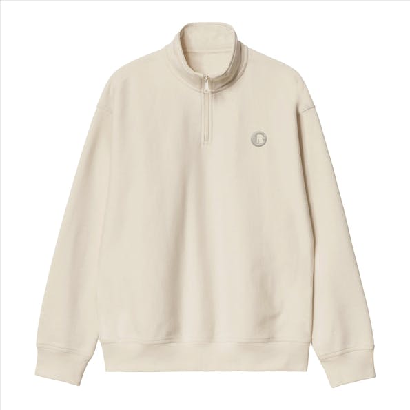 Brooklyn - Beige B-Icon Half Zip sweater