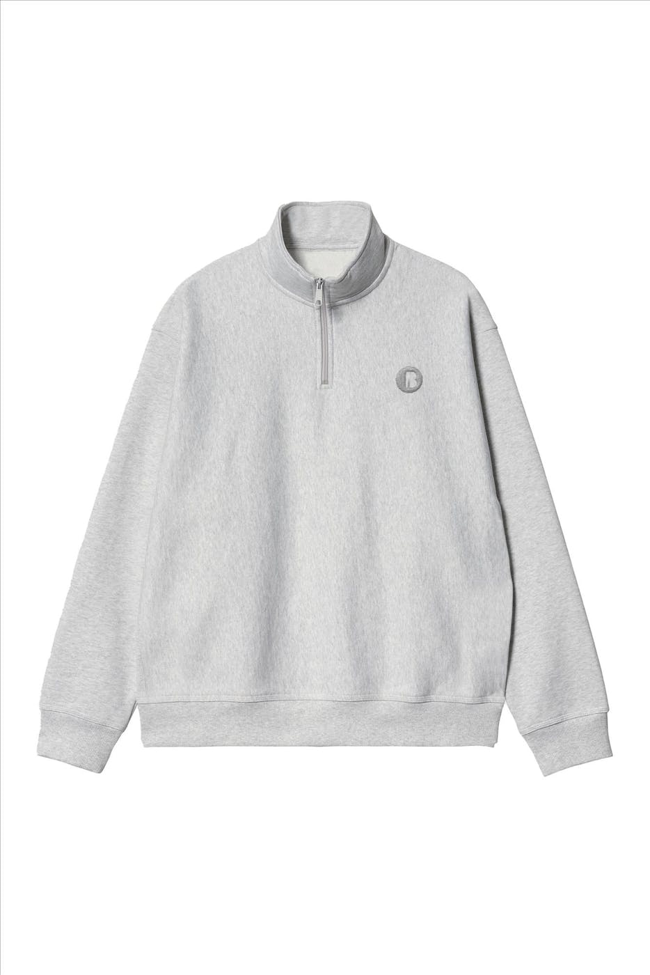 Brooklyn - Grijze B-Icon Half Zip sweater