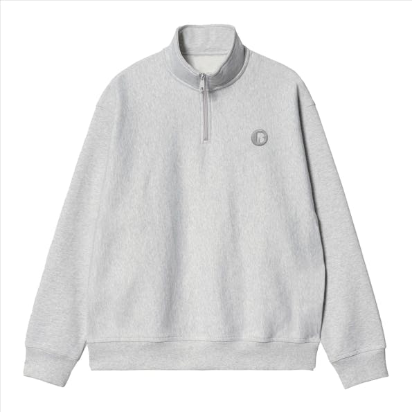 Brooklyn - Grijze B-Icon Half Zip sweater