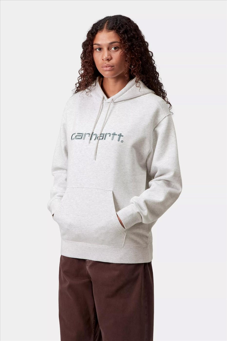 Carhartt WIP - Lichtgrijze W' Carhartt hoodie