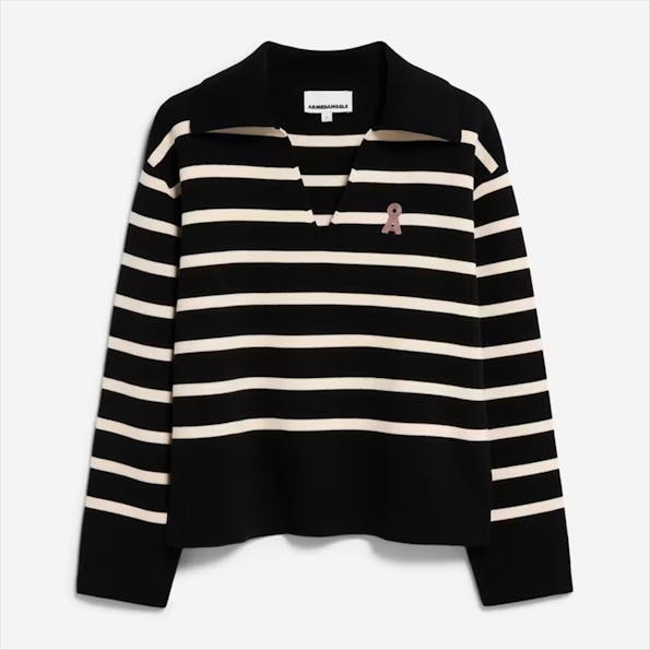 Armed Angels - Ecru-Zwarte Frejiaas Stripes trui