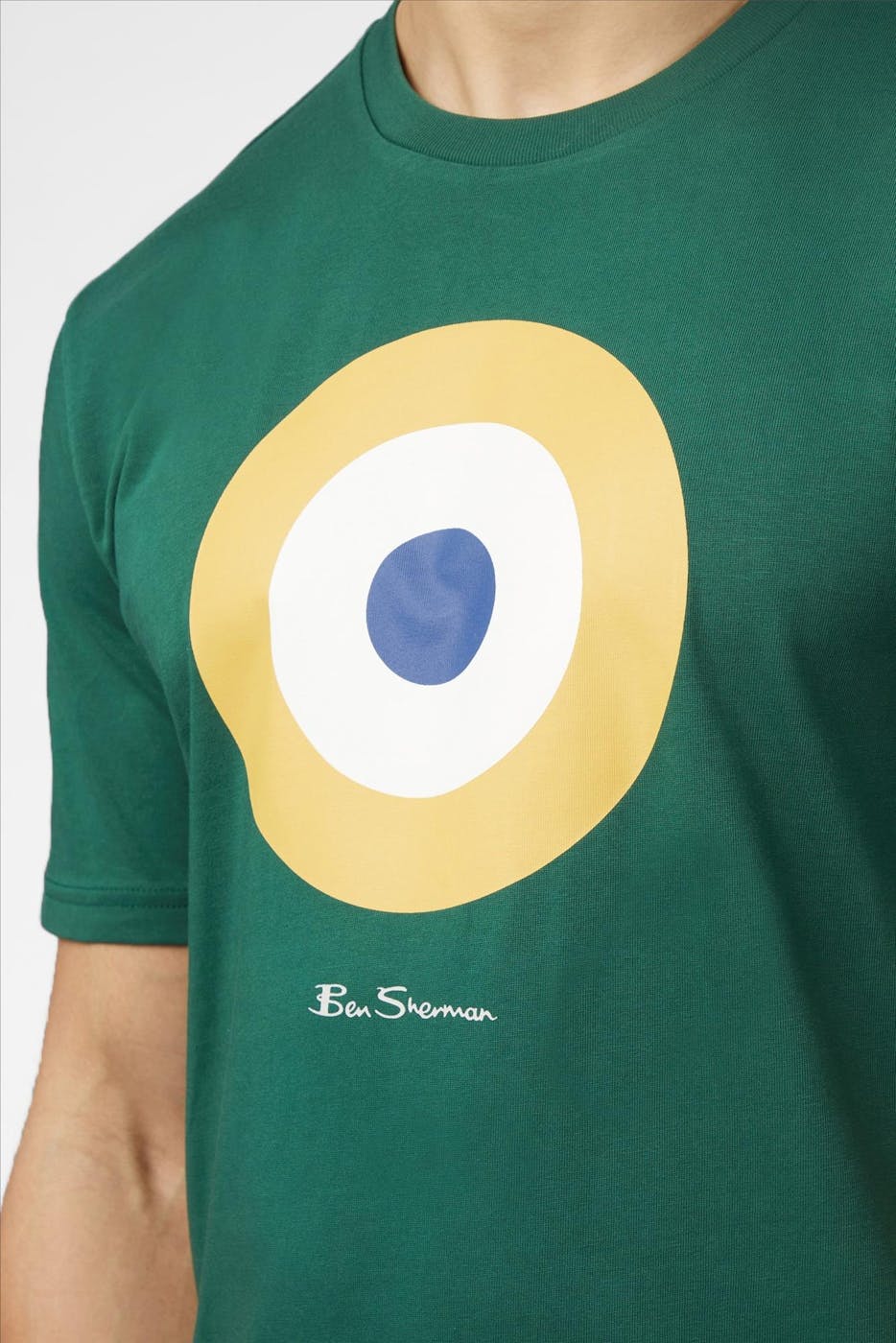 Ben Sherman - Donkergroene Signature Target T-shirt