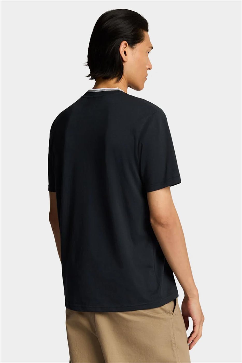 Lyle & Scott - Donkerblauwe Tipped Superfine T-shirt