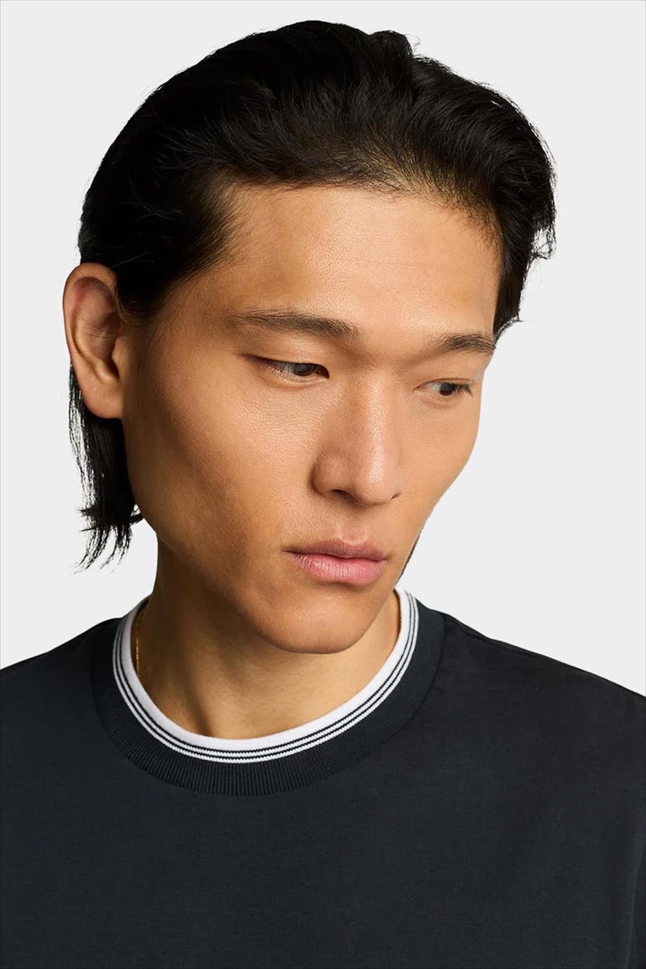 Lyle & Scott - Donkerblauwe Tipped Superfine T-shirt