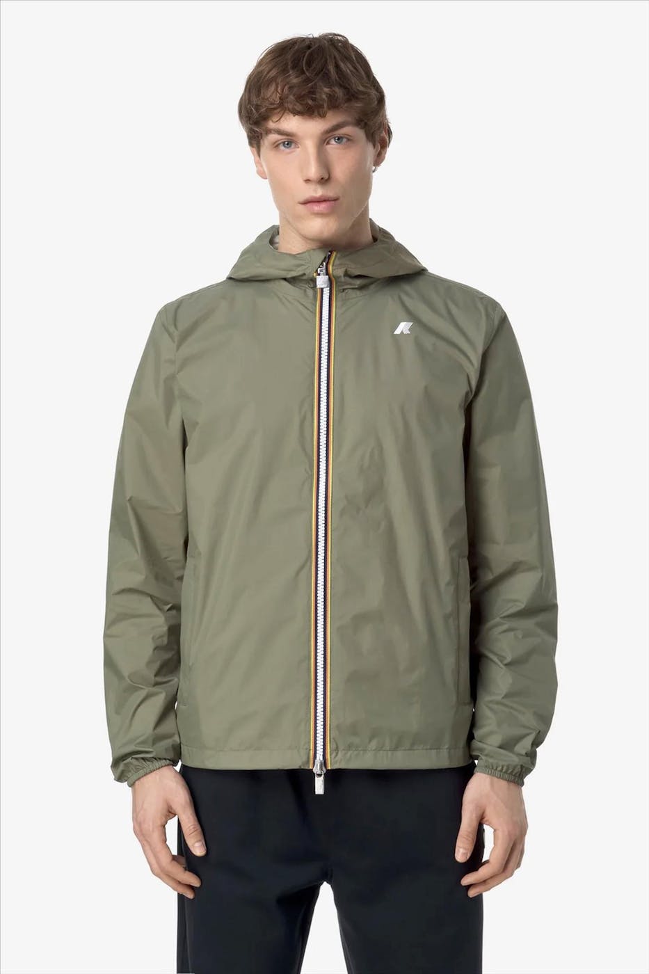 K-Way - Olijfgroen-Beige Jake Plus 2 Double regenjas
