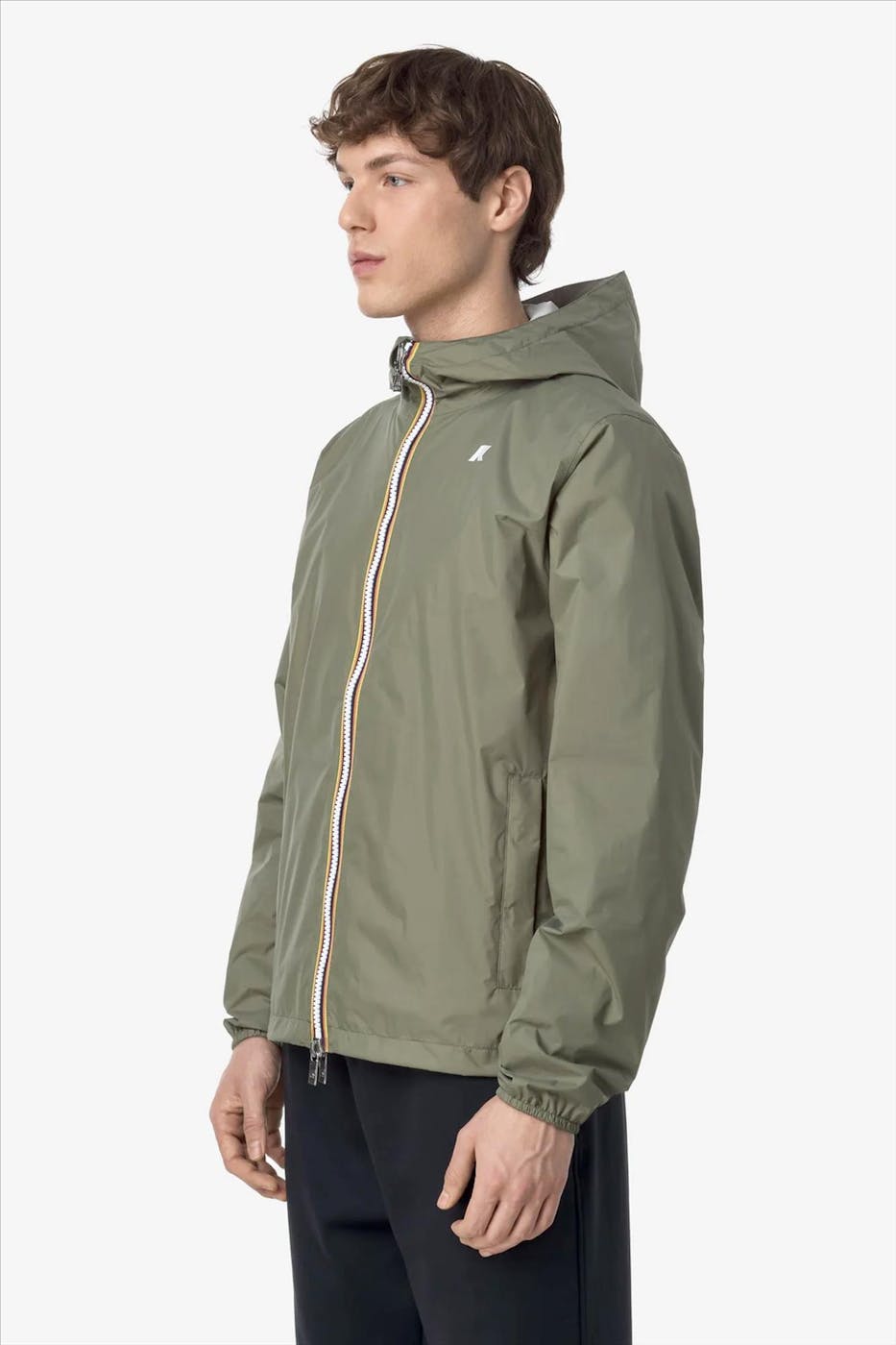 K-Way - Olijfgroen-Beige Jake Plus 2 Double regenjas