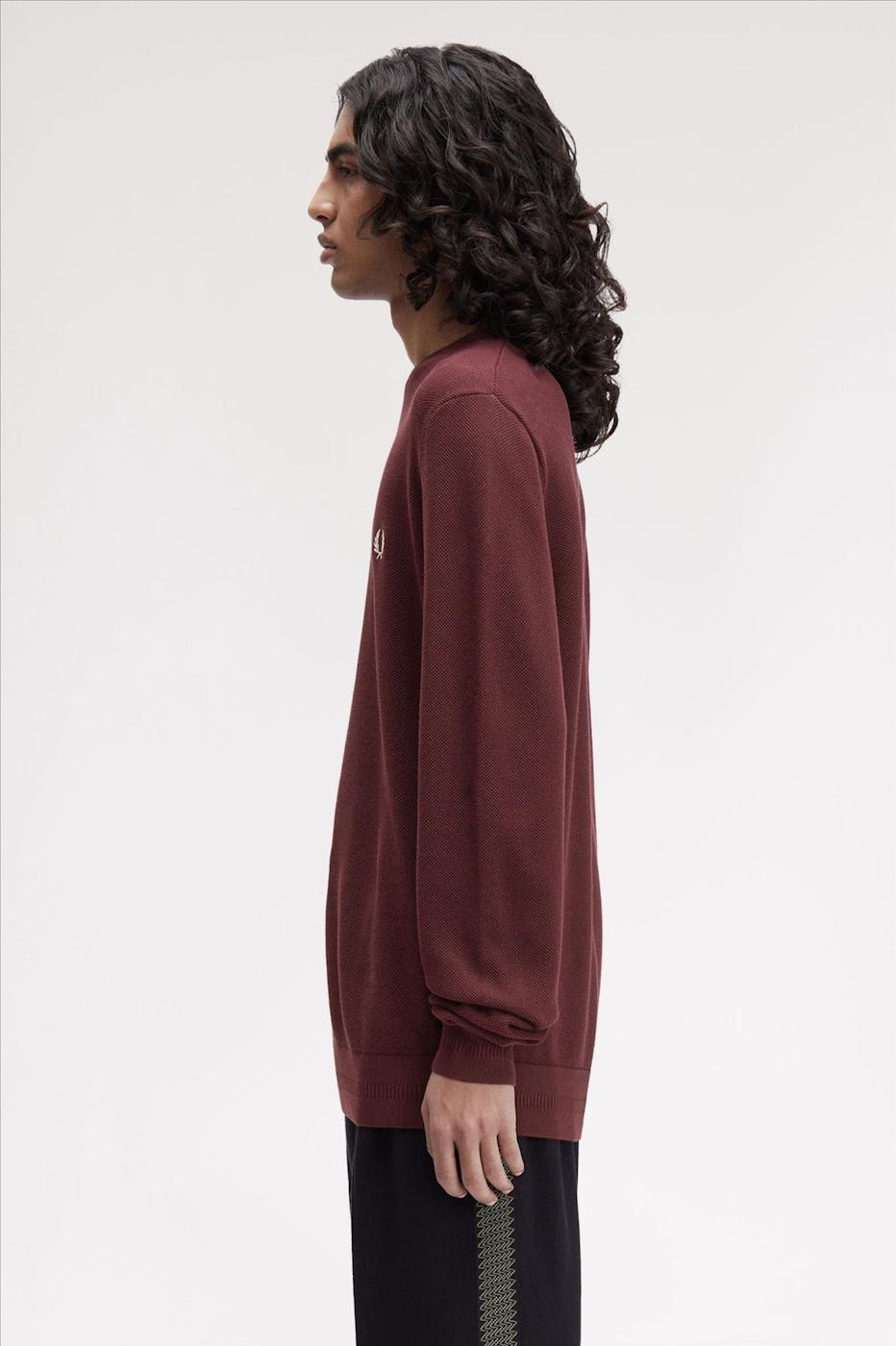 Fred Perry - Bordeaux Pique Stitch sweater