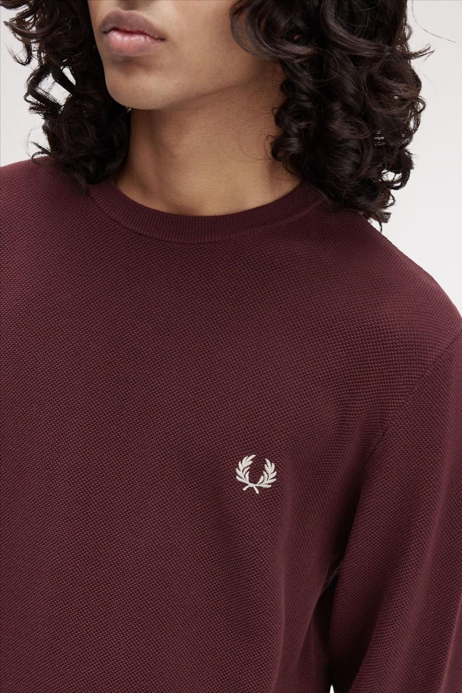 Fred Perry - Bordeaux Pique Stitch sweater