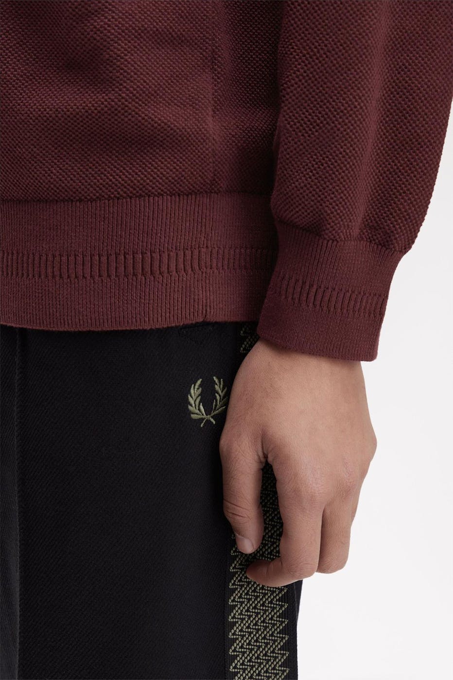 Fred Perry - Bordeaux Pique Stitch sweater