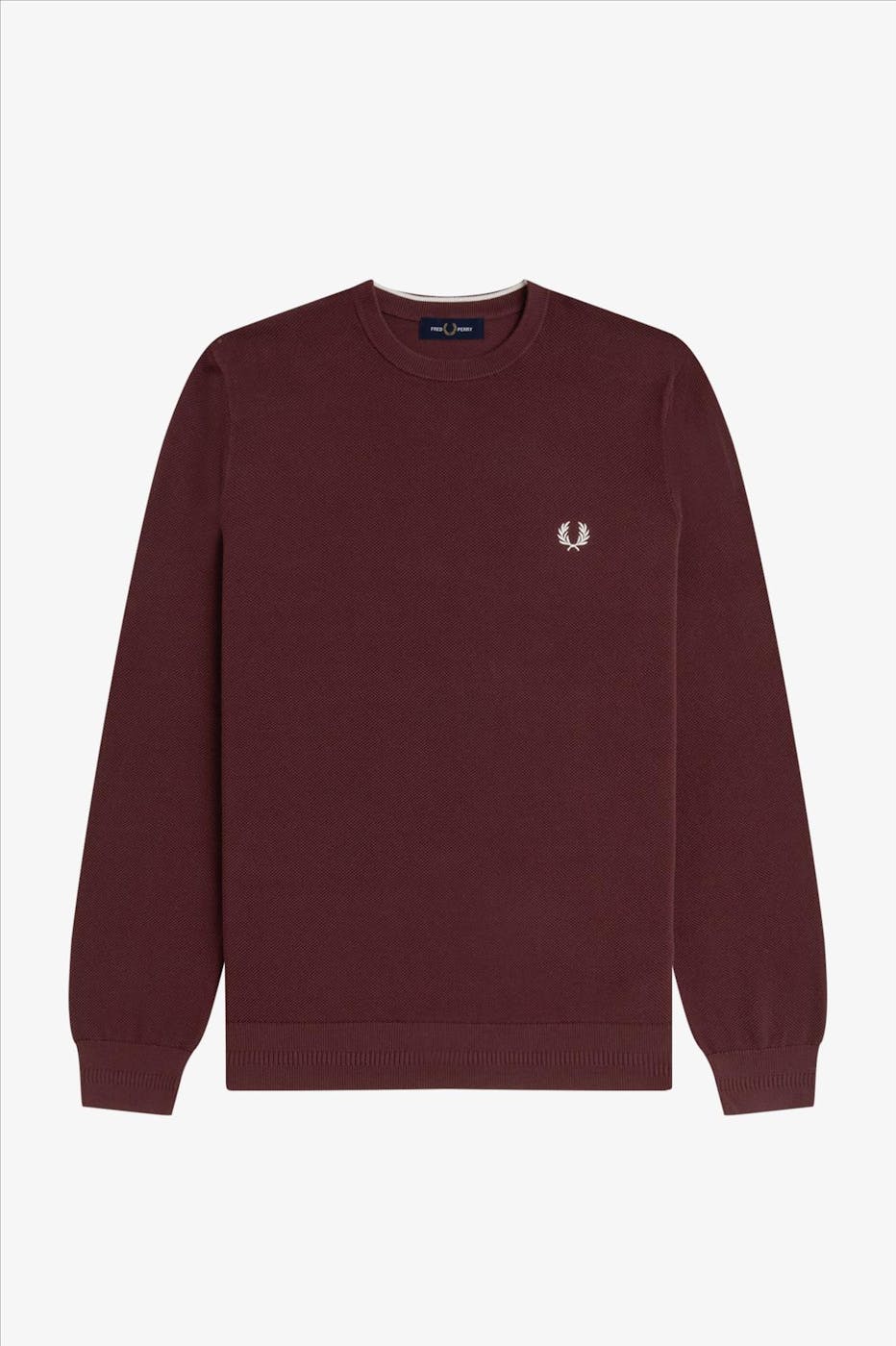 Fred Perry - Bordeaux Pique Stitch sweater