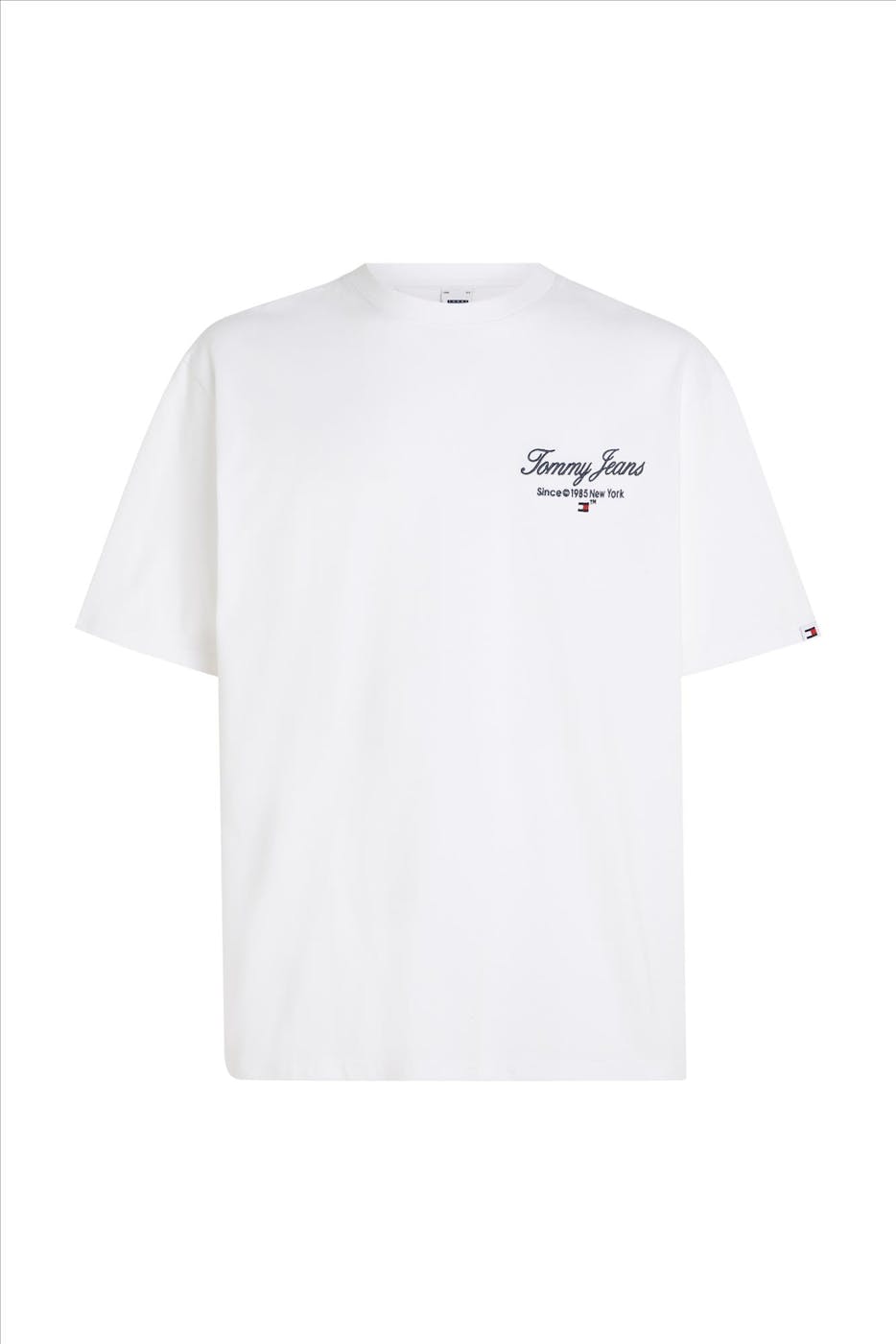 Tommy Jeans - Witte Serif Luxe T-shirt