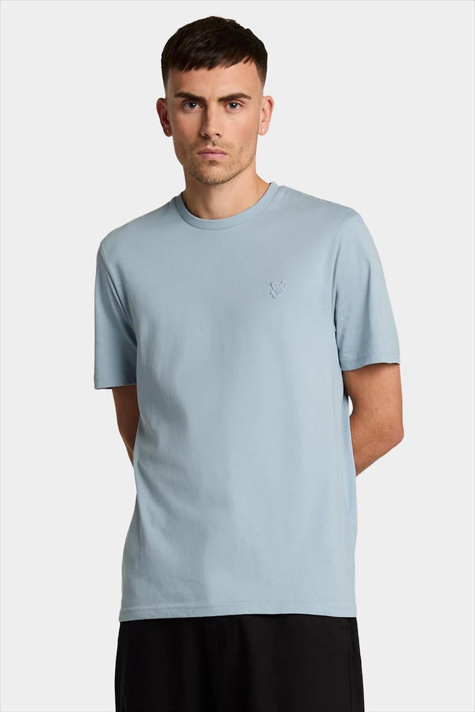 Lyle & Scott - Lichtblauwe Tonal Eagle T-shirt