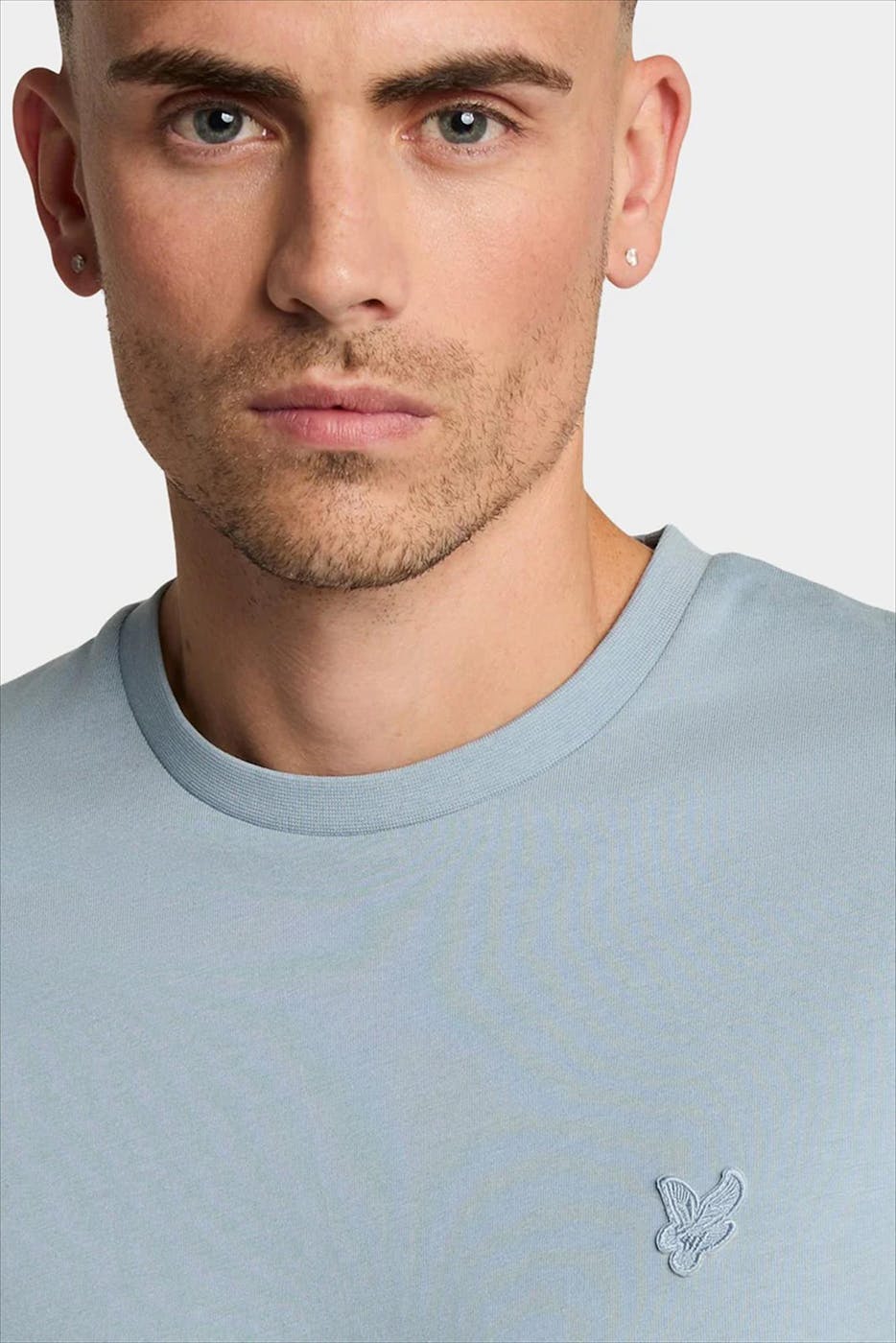 Lyle & Scott - Lichtblauwe Tonal Eagle T-shirt