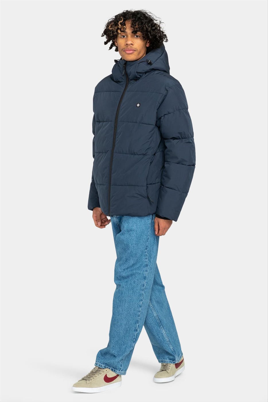 Element - Donkerblauwe Dulcey Puff jas
