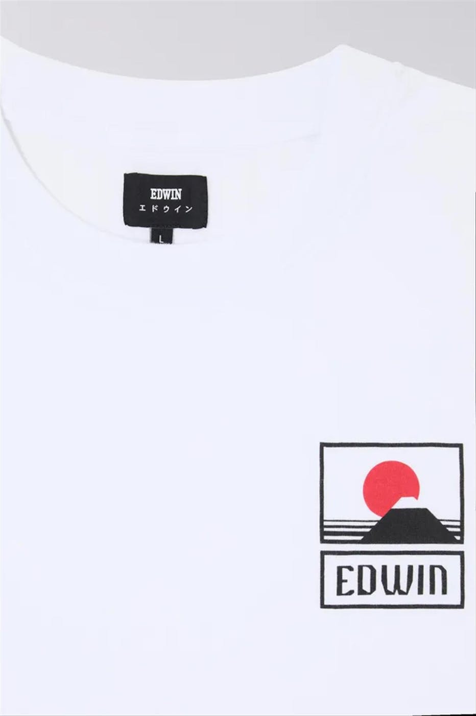 Edwin - Witte Sunset On Mount Fuji T-shirt