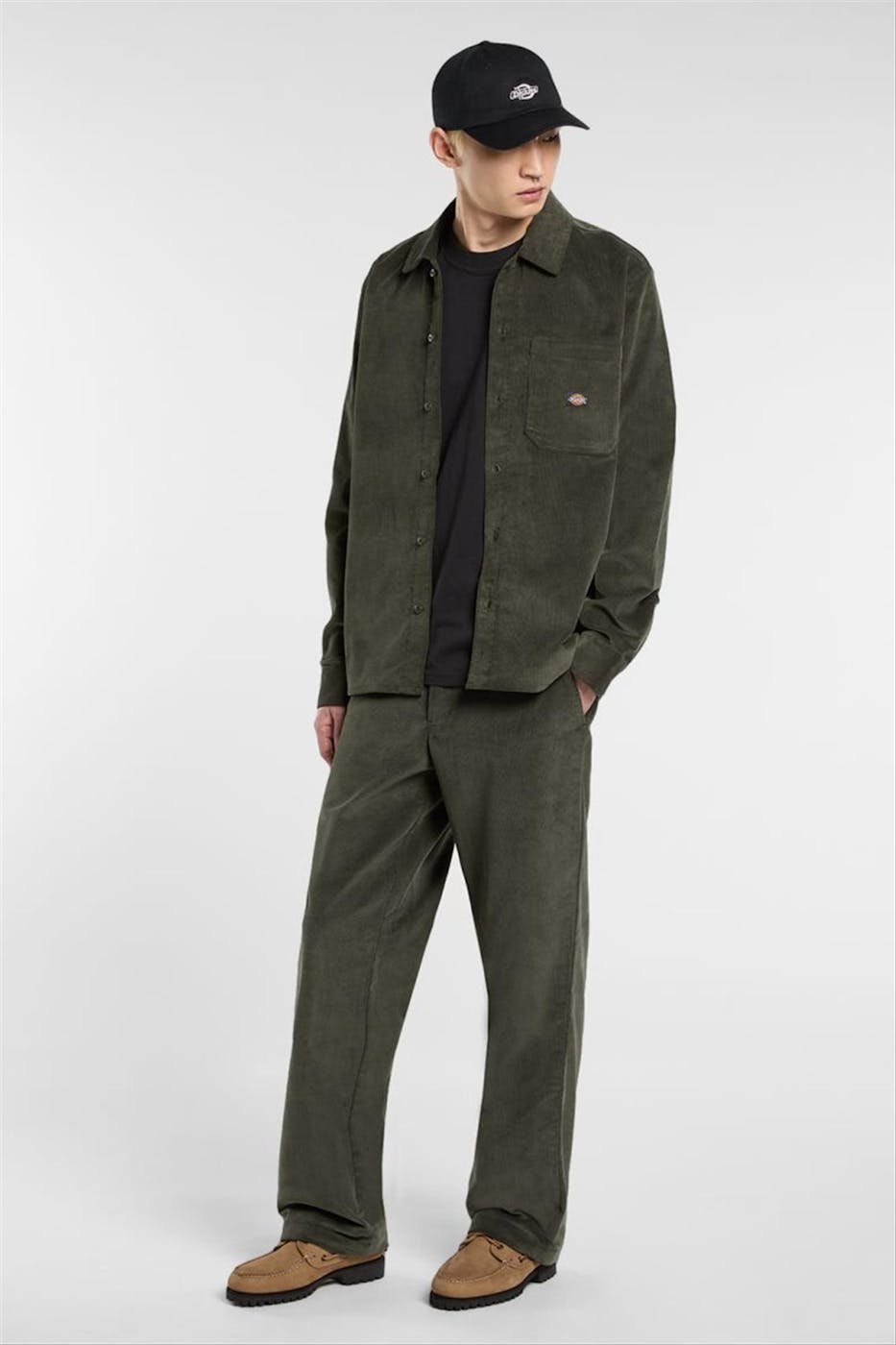 Dickies - Donkergroen Corduroy hemd