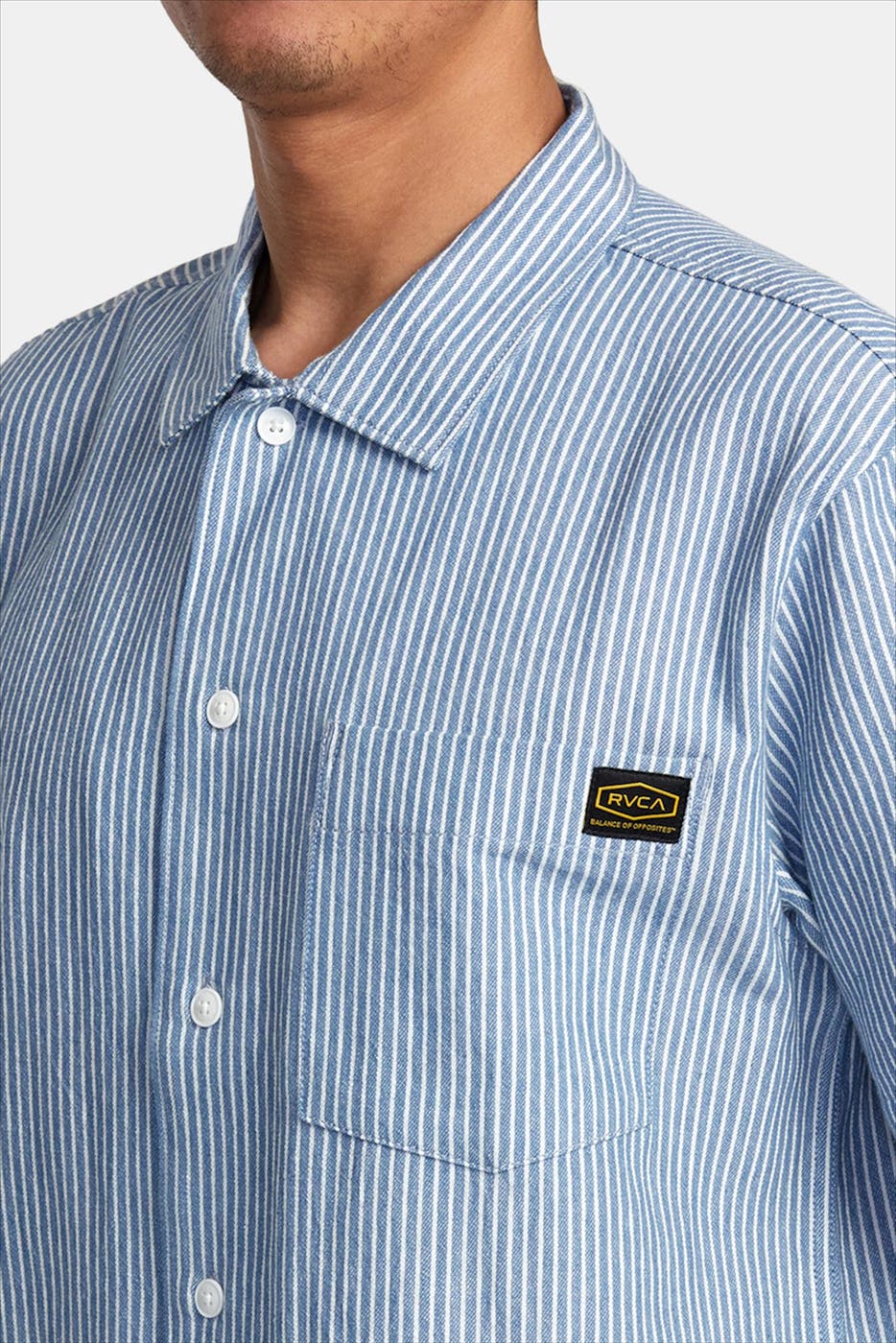 RVCA - Blauw Dayshift Stripe hemd