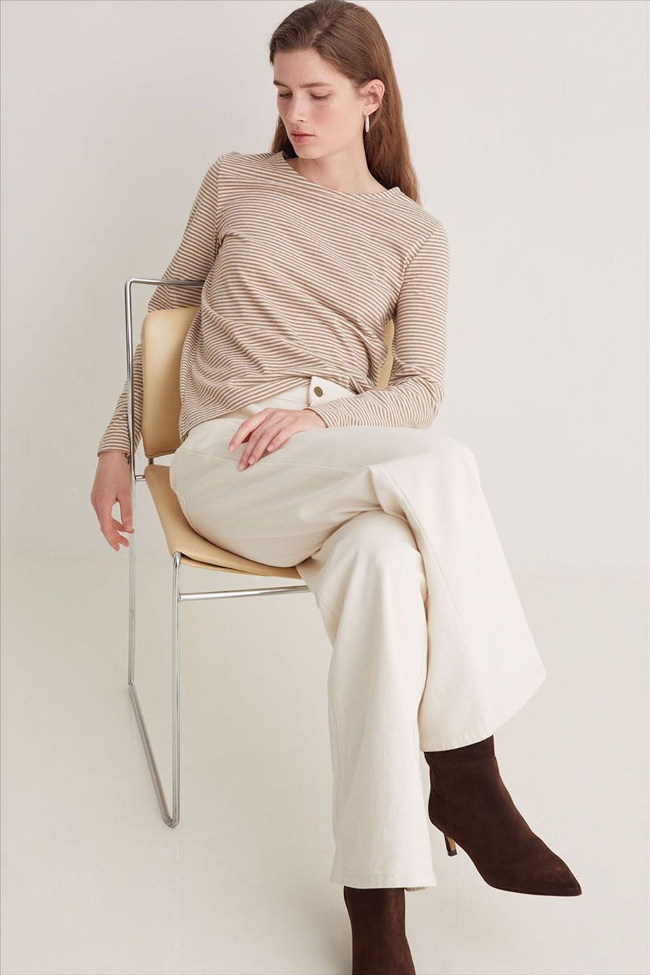 YERSE - Beige Stripes longsleeve