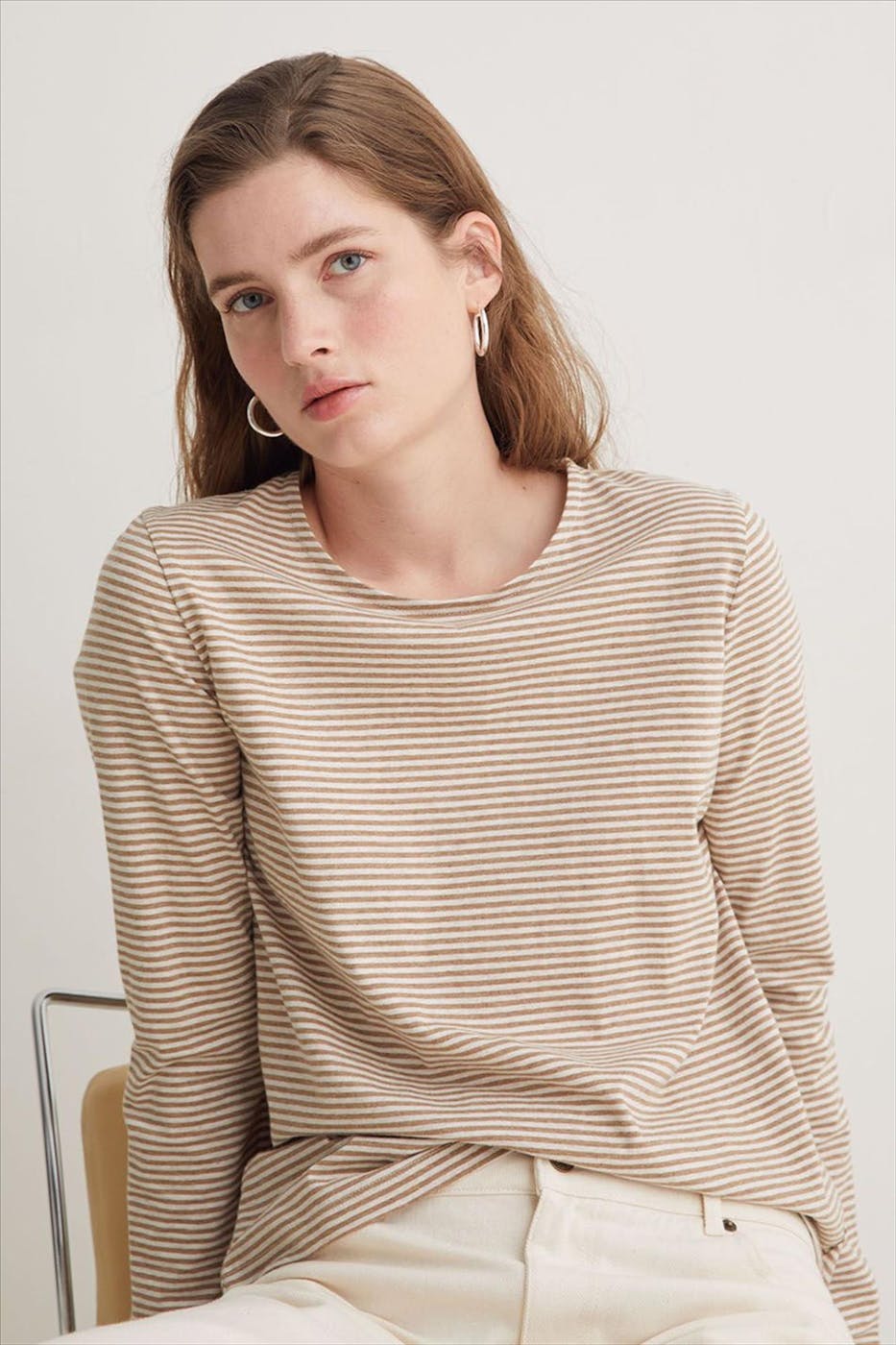 YERSE - Beige Stripes longsleeve