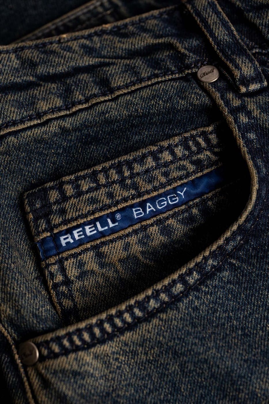 Reell - Donkerblauwe Baggy jeans