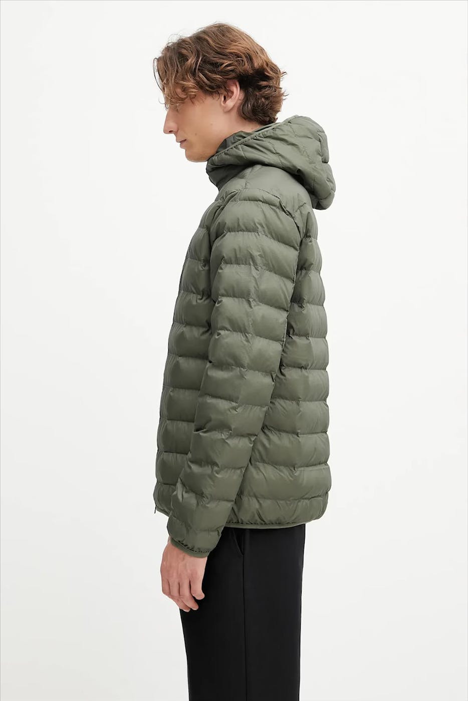 Fred Perry - Olijfgroene Hooded Insulated jas