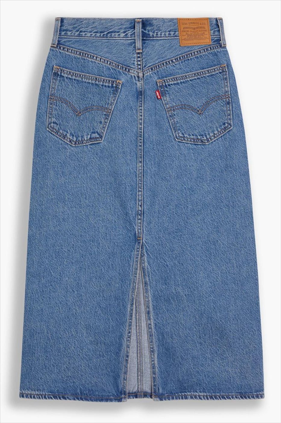 Levi's - Blauwe 70s high midi jeansrok