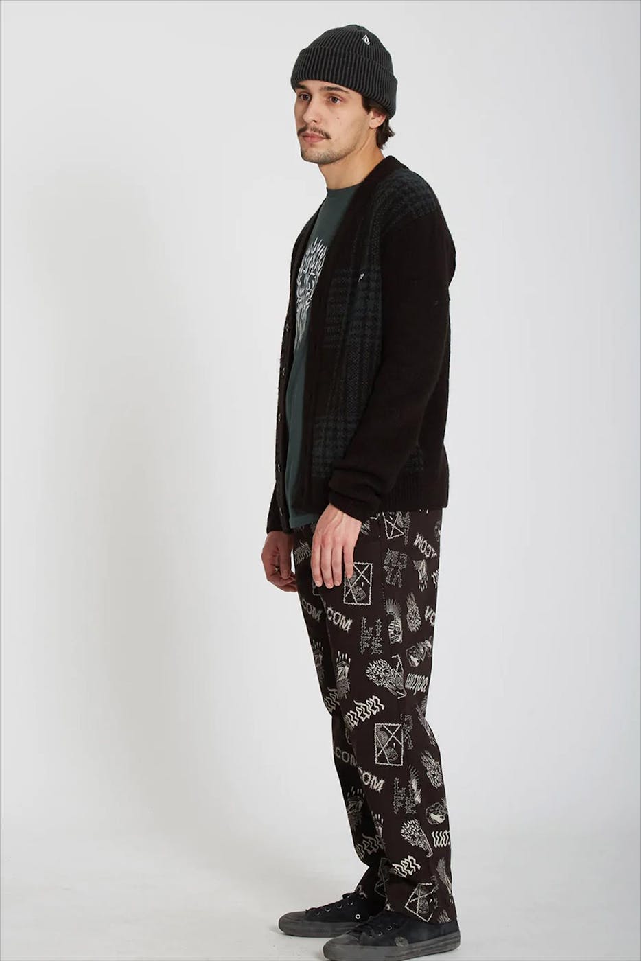 Volcom - Zwart-groene Anarchietour trui