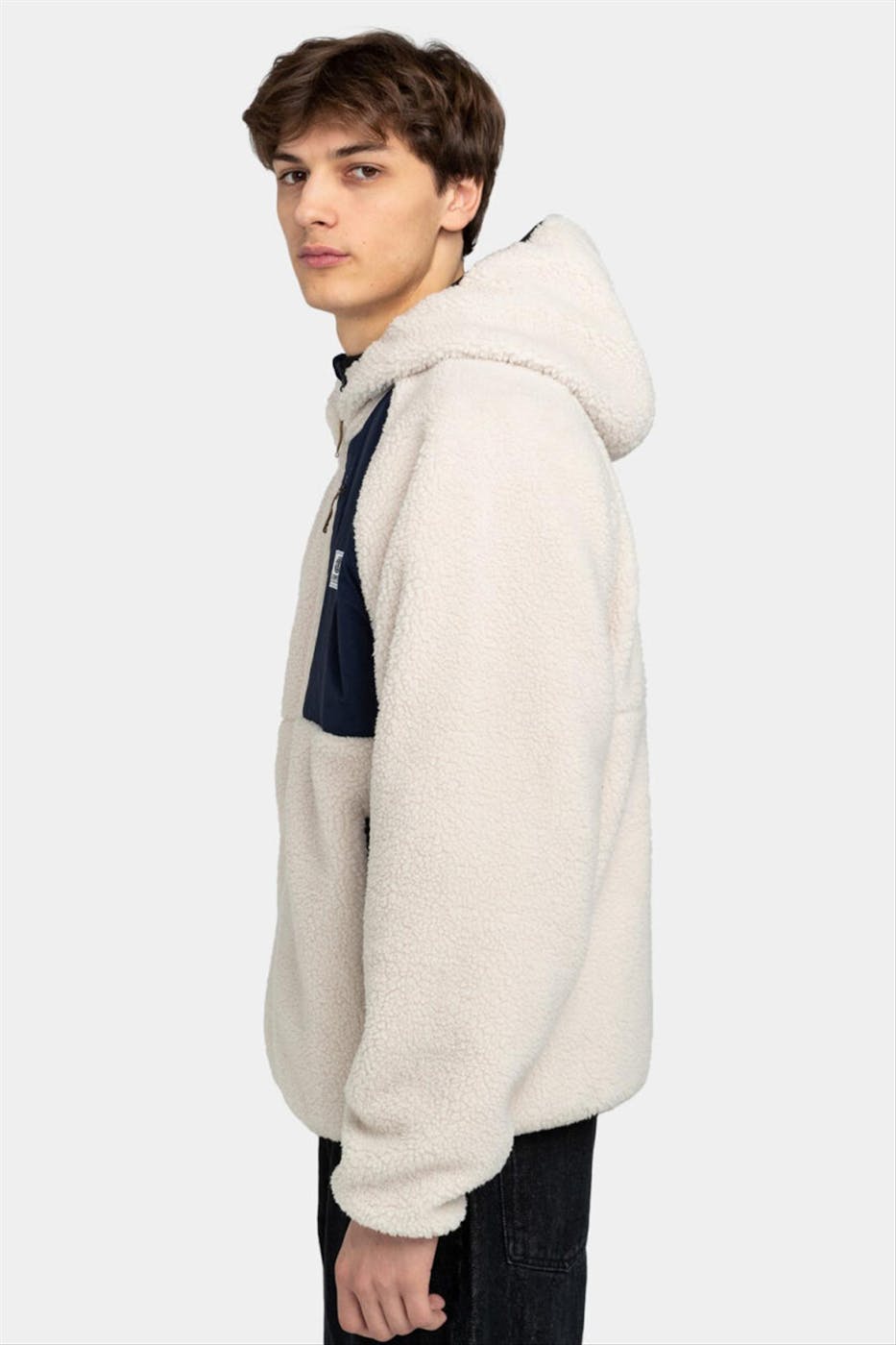 Element - Ecru-Donkerblauwe Wolfe jas