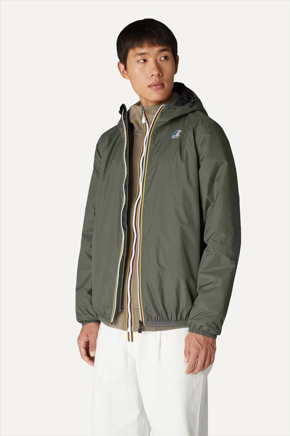 K-Way - Donkergroene Le Vrai Claude 3.0 Warm jas